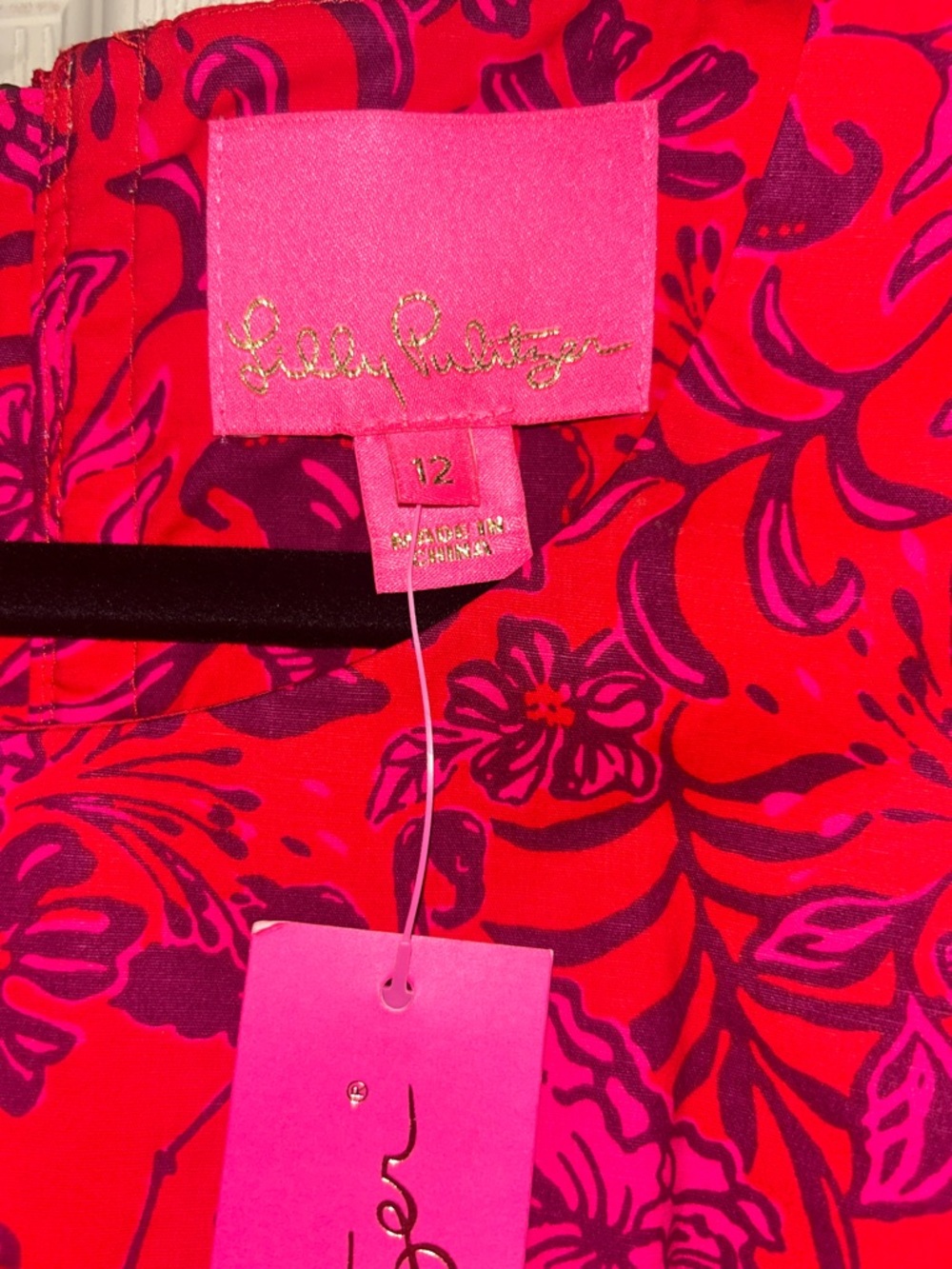 Lilly Pulitzer Sleeveless Hot Pink Floral Shift Dress - Picture 4 of 6